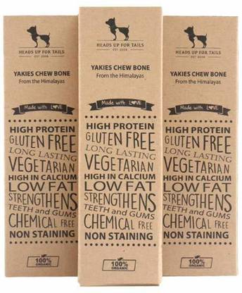 Heads Up For Tails Yakies Gluten-free Organic Dog Chew Bone - Small (25gx5) Milk Dog Chew