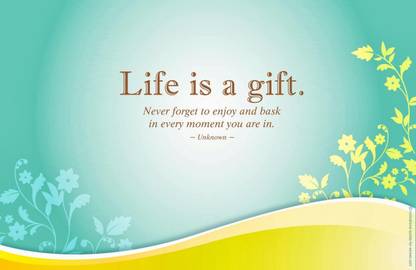 LIFE IS A GIF Motivational Matte Finish Poster Paper Print