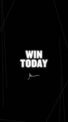 WIN TODAY Motivational Matte Finish Poster Paper Print