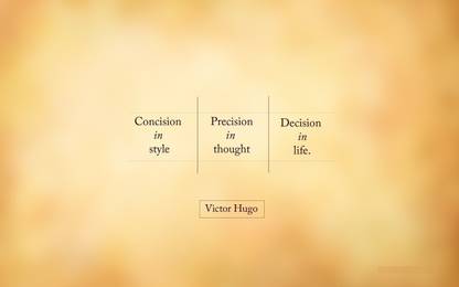 concision in style precision in thought decision in life Motivational Matte Finish Poster Paper Print