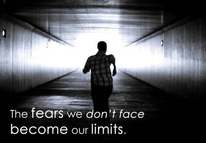 THE FEARS WE DO NOT FACE BECOME OUR LIMITIES Motivational Matte Finish Poster Paper Print