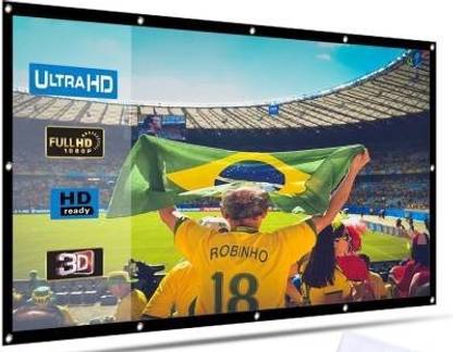 Moiz Projector Screen, Eyelet Screen (10 ft. (W) x 8 ft. (H) - 150" Inch) Diagonal Anti-Crease Projection Screen for Home Theater 4:03 Aspect Ratio Projector Screen (Width 304 cm x 243 cm Height)