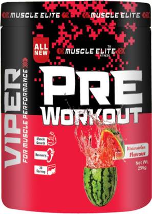 MUSCLE ELITE FITNESS Pre -Workout Supplement to Boost Your Energy & Performance ( Watermelon) BCAA