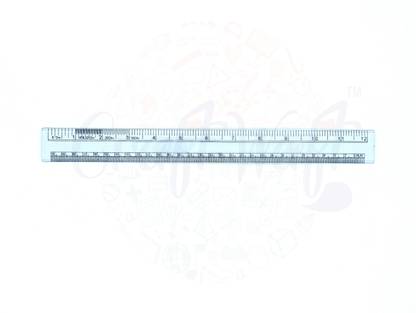 CRAFTWAFT 10 Division Scale Ruler Transparent Poly Pack of 1 for Measurement & Drawing Ruler