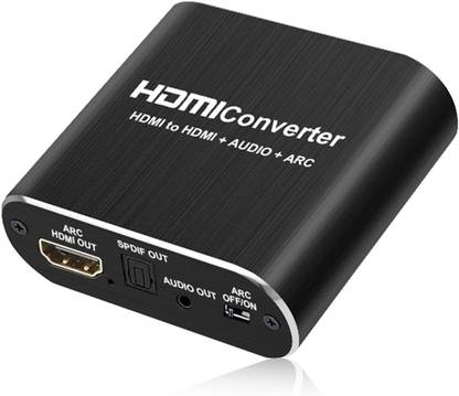 microware HDMI Audio Extractor 4K, HDMI to HDMI + 3.5mm AUX Stereo Audio Out + Optical Toslink SPDIF Adapter, HDMI Audio Splitter Converter Support 4K@60Hz HDCP1.4 Full HD 1080P 3D Media Streaming Device
