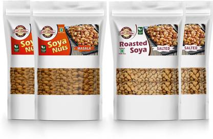 Eat Soya SOYA NUTS MASALA AND ROASTED SOYABEAN SALTED