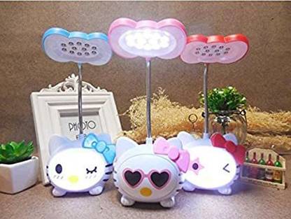 uniqueexpo Hello Kitty Side Table Lamp LED Chargeable Electronic Night Lamp Table Lamp