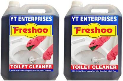 FRESHOO FRESHO TOILET CLEANER PACK OF 2 (10LTR) KEEPS YOUR TOILET GERMS FREE, CLEAN AND GIVES SPARKLING SHINE Original Liquid Toilet Cleaner