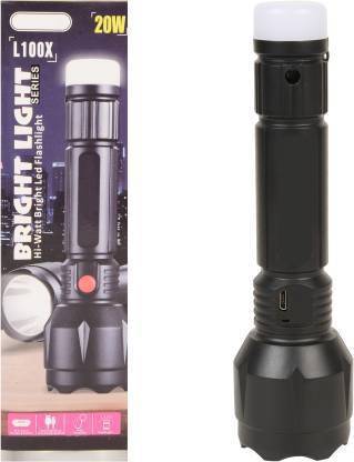 Zimork L100X Multi-Functional Back Tube Blinker Rechargeable Handheld Emergency Long Range Search Torch