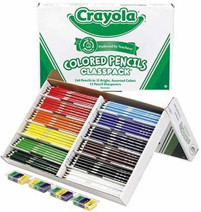 CRAYOLA Colored Pencils, Bulk Classpack, Classroom Supplies, 12 Assorted Colors, 240 Count, Standard Toy Accessory