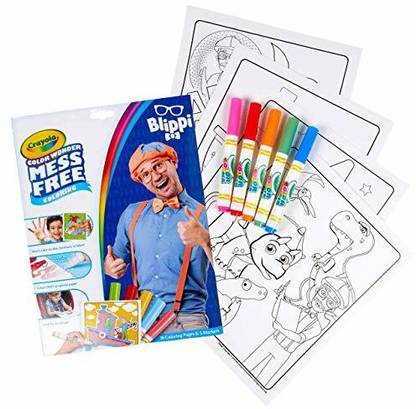 CRAYOLA Blippi, Color Wonder Mess Free Coloring Pages & Markers, Blippi Toys Alternative