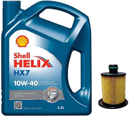 pitstop PSOK31 Oil change Kit - Shell HX7 Engine Oil + Filter - Chevrolet Beat (Diesel) Synthetic Blend Engine Oil