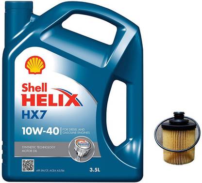 pitstop PSOK43 Oil change Kit - Shell HX7 Engine Oil+ Filter-Maruti Suzuki Swift Dzire (Diesel) Full-Synthetic Engine Oil