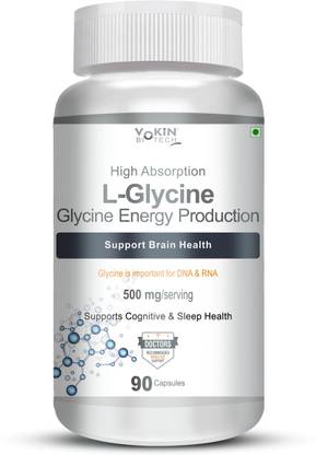 Vokin Biotech L- Glycine 500mg Energy Production Support Cognitive & Sleep Health