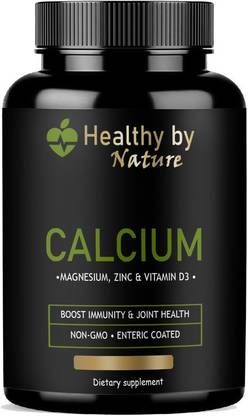 Healthy By Nature Calcium, Magnesium, Zinc, D3 & B12 Capsules Premium