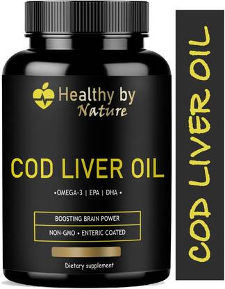 Healthy By Nature Premium Cod Liver Oil Capsules, (Ultra)