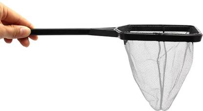 Petzlifeworld Black Long Handle Plastic Fish Catching Net for Aquarium Aquarium Fish Net