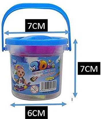 Fantasme 10 Colors in a Box Kids Modelling Clay in Small Bucket Art Clay