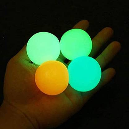 reyiys Sticky Ball Luminous Toy Stress Relief Ball Glow Balls Sticky Ball(Pack of 4) Handball