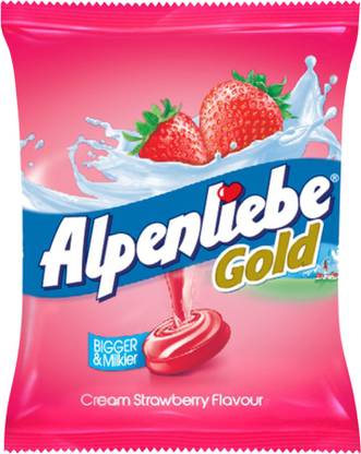 Alpenliebe Gold Cream Strawberry Toffee