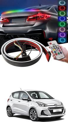 PRTEK Carbon Fibre LED Rear Spoiler with Remote Control for Car Trunk Universal Exterior Car LED Tail Light Strip fit for Roof, Wing, Brake Light, Turn Signal Light Spoiler Lip Kit m80 Car Fancy Lights