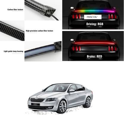 PROEDITION Carbon Fibre LED Rear Spoiler Remote Control Universal Exterior Car LED A203 Matte, Glossy, Chrome Skoda Octavia Rear Garnish