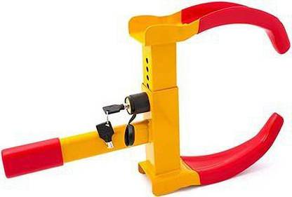 Max In Hi Tech Trending, 118 Heavy Duty Protective Anti-Theft Car Wheel Tyre Lock Clamp Security - Tire Clamp with Two Keys (Red & Yellow) for GX Wheel Lock