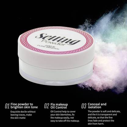 YAWI White tone face powder Ultra-smooth texture with flattering shimmer effect Compact