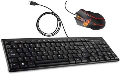 ZEBRONICS Zeb-K35 USB Normal Keyboard with USB Gaming Mouse (RGB Color) Combo Set
