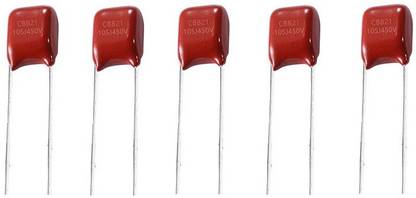 RISARYA 1UF/(105J)/450V NON POLARIZED POLYSTER FILM CAPACITOR 5PCS SET Electronic Components Electronic Hobby Kit