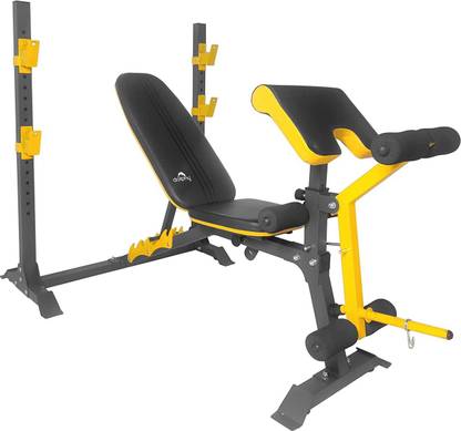 DOLPHY Adjustable Olympic Weight Bench with Leg Developer and Squat Rack for HomeWorkouts Multipurpose Fitness Bench