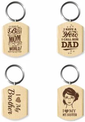 BLESSINGS Set Of 4 Family Keychain Key Chain