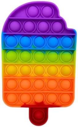Kiddie Castle Ice Cream Candy Shape Pop Fidget Toy Push it, Pop it Bubble Fidget Sensory Toy for Kids