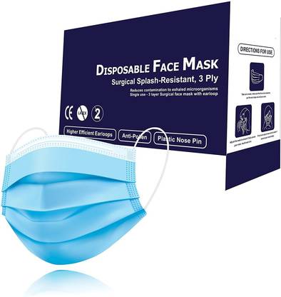 DM SPECIALLY FOR SPECIALIST Surgical 3 Ply Disposable Built-IN Nose Pin, Particle Filtration Efficiency (PEE), CE and ISO and WHOGMP Certified Pharmaceutical Surgical Face Masks Water Resistant, Non-Washable Surgical Mask With Melt Blown Fabric Layer