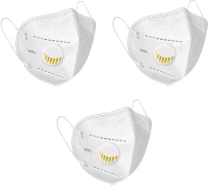 Youstylo 5-Layer Disposable KN95 Face Masks Filter Efficiency?95%,Wide Elastic Ear Loops Safety Face Mask with Breather Valve Reusable, Washable, Water Resistant