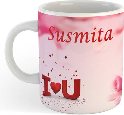 ADN21 All Day New Printed Premium I Love You Susmita Ceramic Coffee , Best Gift For Susmita etc. Ceramic Coffee Mug
