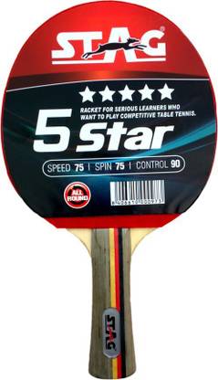 STAG 5 Star Red, Black Table Tennis Racquet