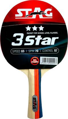 STAG 3 Star Red, Black Table Tennis Racquet