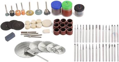 Mass Pro 105 Pcs Rotary Tool Accessories Kit With 6Pcs HSS Saw Blades & 30 Pcs Diamond Burr Set Mini Drill Bit Set Rotary Tool