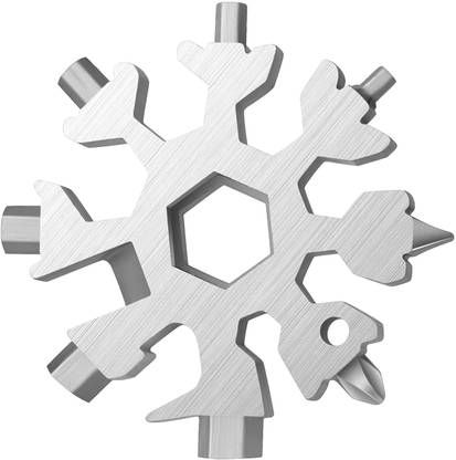 LAKSH FASHION 18-in-1 Stainless Steel Snowflake Multi - Tool | Multipurpose Screwdriver Toolset | Tool For Outdoor And Indoor For Screwdriver, Bottle Opener Tool - 1 Pcs Impact Screwdriver