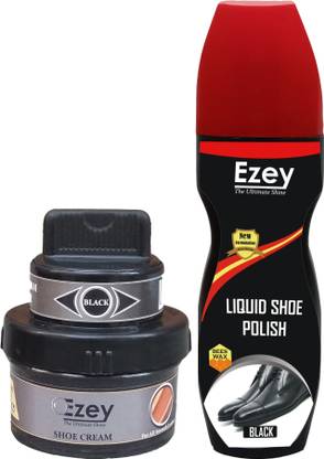 Ezey cream black+liq black Patent Leather, Leather, Synthetic Leather Shoe Cleaner
