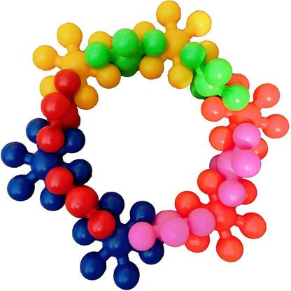 HASTAP Star Links Plugging Toys for Kids & Toddler | 12 Colorful Stars | Easy to Fit Links (Star Links)