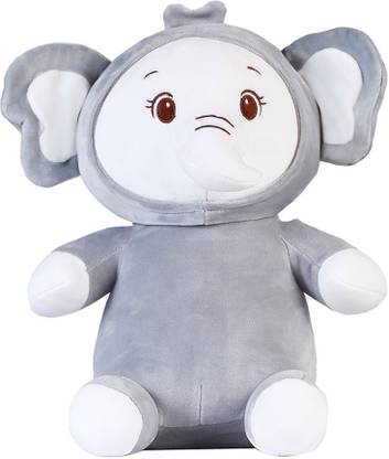 MINISO Adorable Soft Stuff Animal Sitting Elephant Plush Toy 30CM Great for Kids  - 30 cm