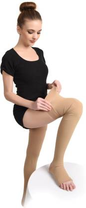 AccuSure Medical Compression Class-2 Varicose Stocking 23-32 mmHg Support Open Toe Knee Support