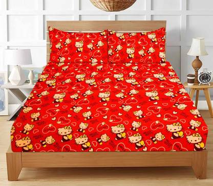 STYLESHACK Polycotton King Flat 184 TC 3D Printed Bedsheet