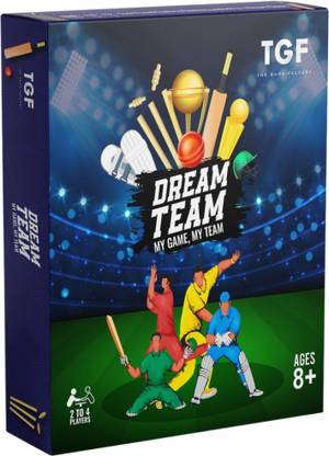 The Game Factory Dream Team - Awesome Game on Fantasy Cricket & IPL Style Player Auction. Fun Cricket Game for Family, Kids & Adults Money & Assets Board Game