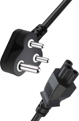 Tech-X Power Cord 3 m laptop power cable cord 3 pin Laptop Charger Power Cable Cord 3 Pin Adapter 3Meter Black Power Cord (Compatible with Laptop, Black, One Cable)