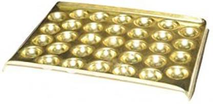 damurhu Shiv Exotic Kartika deep Diya Tray-33 I Agal deep-33 I Rectangle Shape Brass Table Diya Set