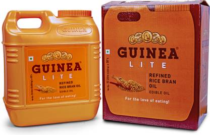 Guinea Lite Refined Rice Bran Oil 15 Ltr Jar Rice Bran Oil Jar