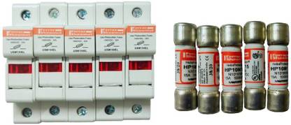 mersen DC FUSE HOLDER WITH INDICATOR & 15A FUSE LINK - 05 Qty Electrical Fuse